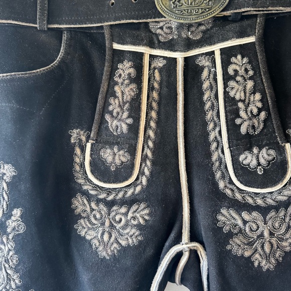 Authentic dark brown leather lederhosen - Picture 2 of 7